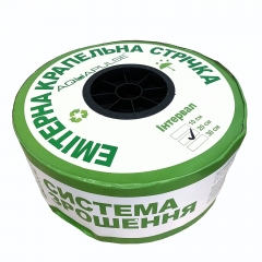 Емітерна крапельна стрічка крок 30 см, довжина 500 м, вилив 1,38 л/г 