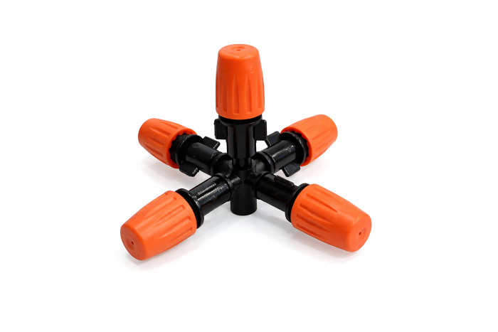 Розпилювач для поливу на 5 виходів Робочий тиск: 1–3 бар., Радіус розпилення: 1 м., Витрата води: 0–240 л/год.   AD 1218