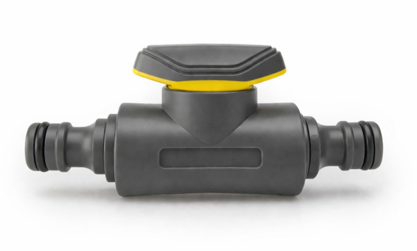 Двосторонній зʼєднувач із запорним краном   AB 1021