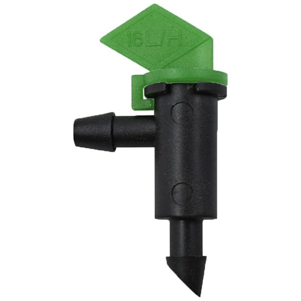 AD 2203 Крапельниці прапор 1/4", зелений колір, витрата 16 л/г, робочий тиск 1 бар AD 2203 Крапельниці прапор 1/4", зелений колір, витрата 16 л/г, робочий тиск 1 бар