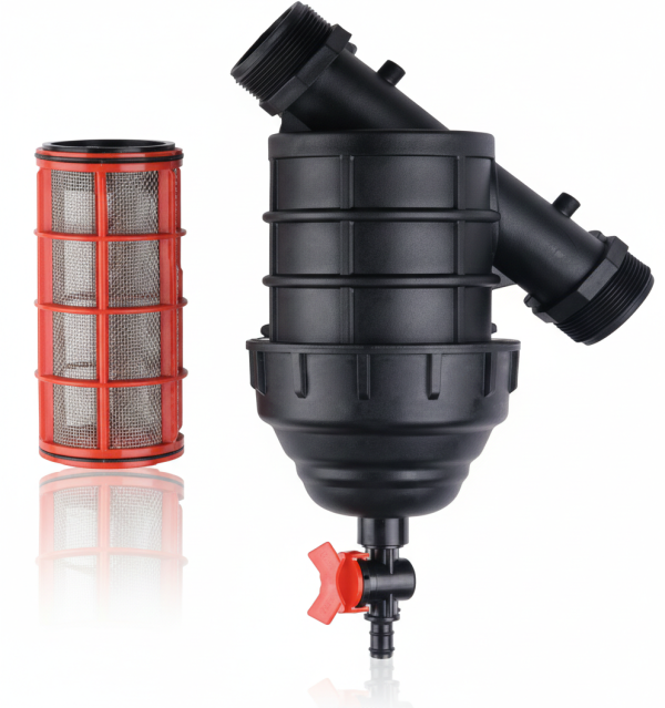 Фільтр сітчатий (самопромивний) із зовнішнім різьбленням 2", пропускна спроможність фильтра 16 м³/г, ступінь очищення фильтра 120 мкм.   AD 6307