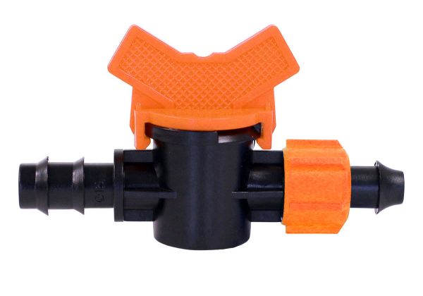 Кран стартовий із піджимом  для крапельноі  трубки Dn16 AD 6107 