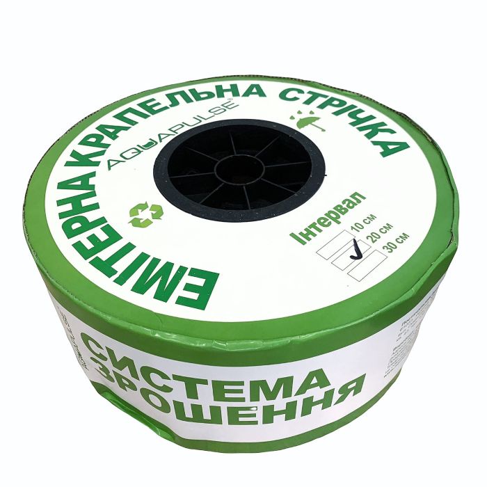 Емітерна крапельна стрічка крок 10 см, довжина 2500 м, вилив 1,38 л/г